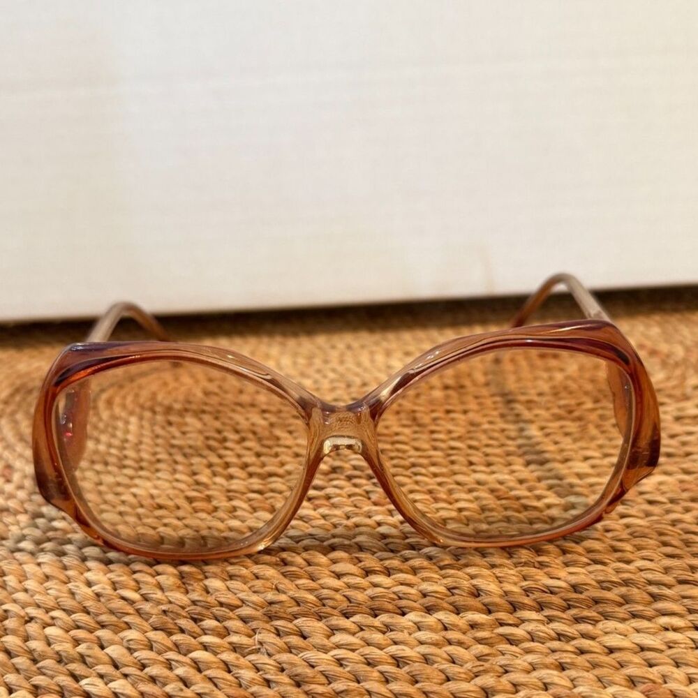 Diplomat 1290 Vintage Eyeglass Frames Brown Oversized Square Women USA